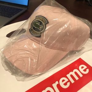 Brand new Supreme Lacoste twill hat